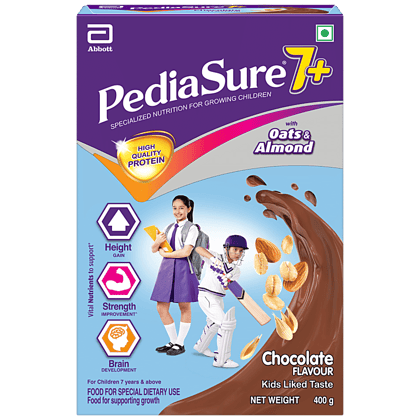 Pediasure 7+ Specialised Nutrition Drink Powder For Growing Children, Chocolate Flavour, 400 G