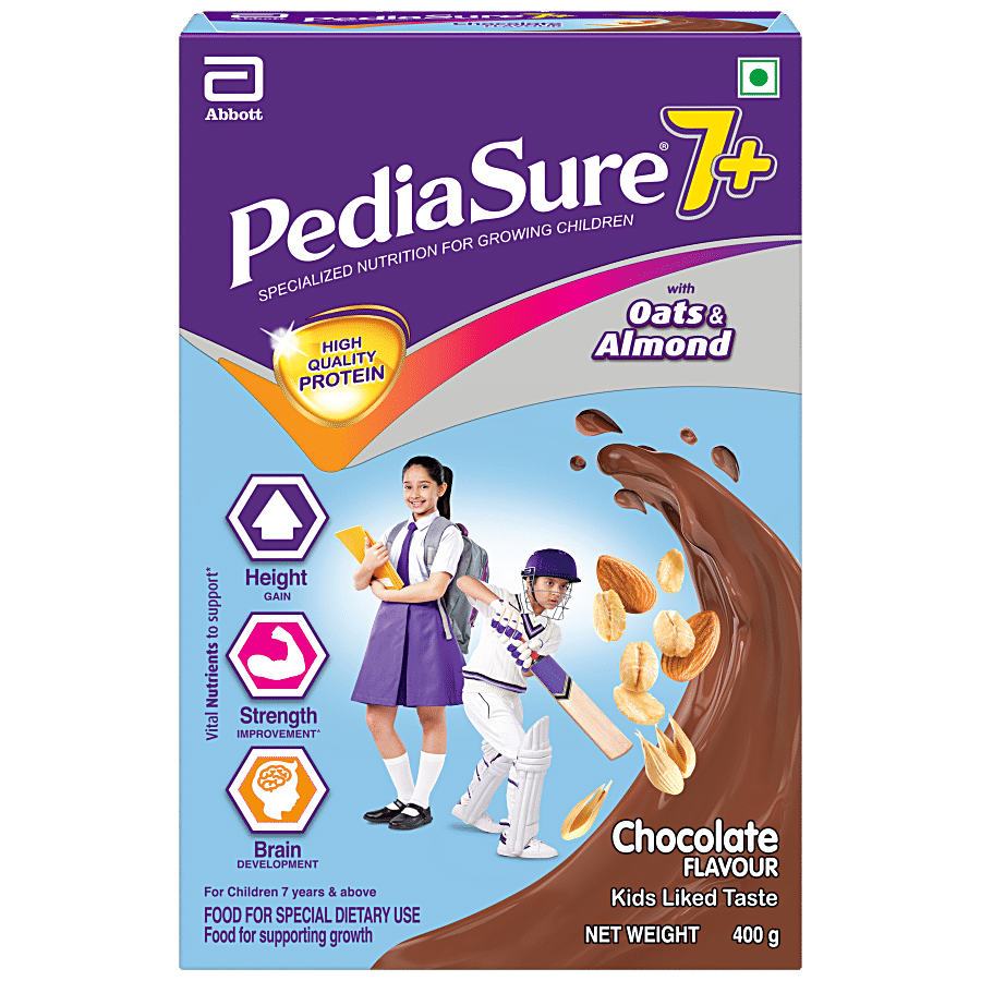 Pediasure 7+ Specialised Nutrition Drink Powder For Growing Children, Chocolate Flavour, 400 G