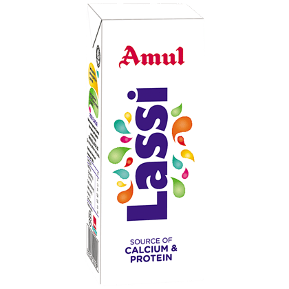 Amul Lassi, Rose Flavour, Source Of Calcium & Protein, 200 Ml Carton