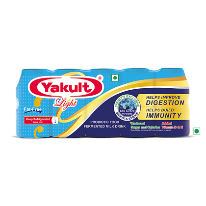 Yakult Probiotic Health Drink, Light, 65 Ml (Pack Of 5)
