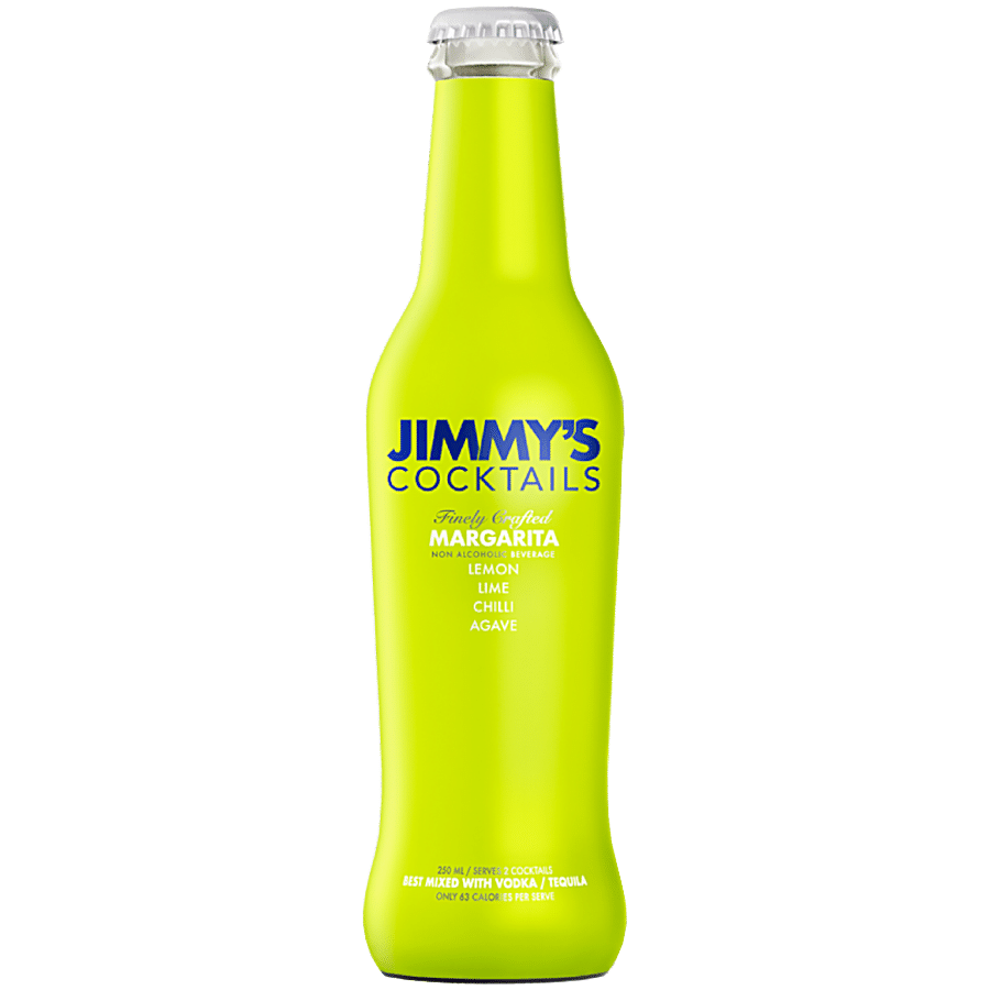 Jimmy's Cocktails Margarita Non, Alcoholic Beverage, Lemon, Lime, Chili, Agave, 250 Ml Bottle