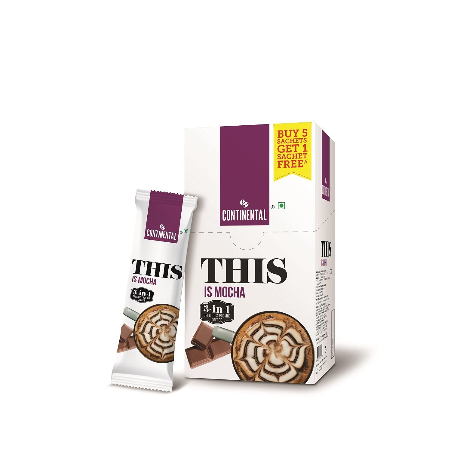 Continental This Mocha 3 In 1 Premix Instant Coffee 132G (22G*6 Sachets)