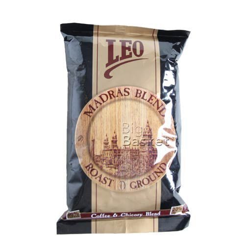 Leo Coffee, Madras Blend, Roast & Ground, With Chicory, 200 G Pouch