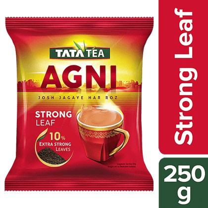 Tata Tea Agni Special Blend Tea, 10% Extra Strong Leaves, Perfect Aroma & Taste, 250 G Pack