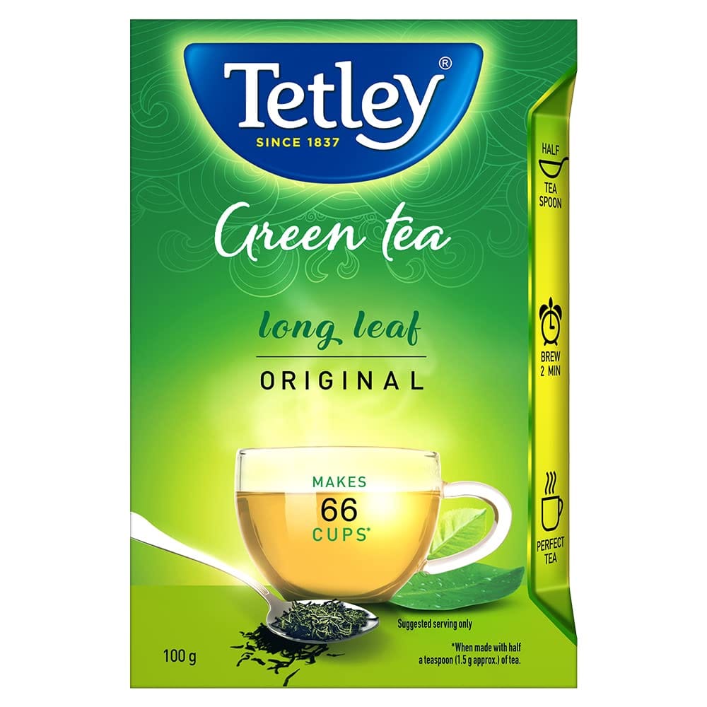 Tetley Long Leaf Original, All, Natural Green Tea With Anti, Oxidants, Green Tea, 100G