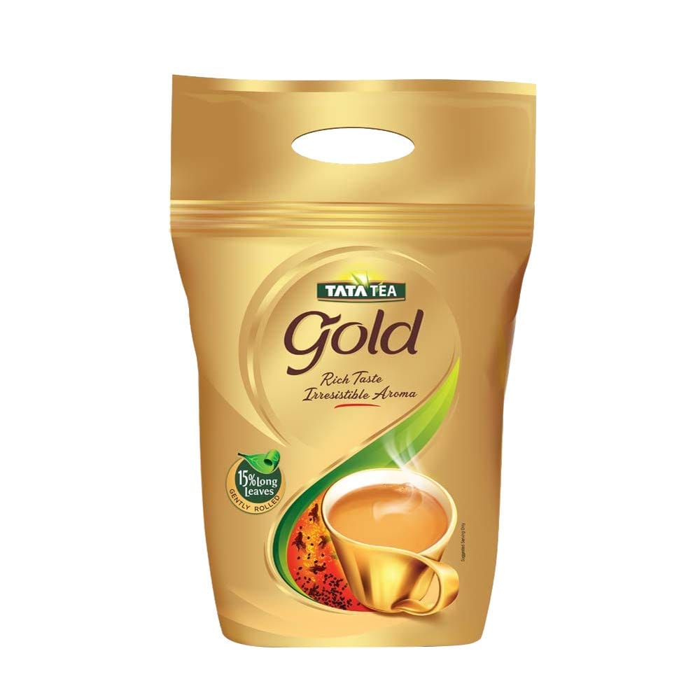 Tata Tea Gold, Premium Assam Teas With Gently Rolled Aromatic Long Leaves, Rich & Aromatic Chai, Black Tea, 1 Kg