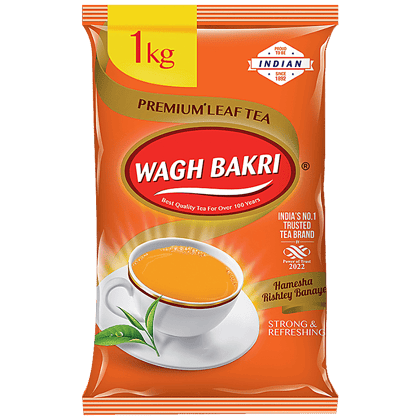 Wagh Bakri Premium Leaf Tea, Strong & Refreshing, 1 Kg Pouch