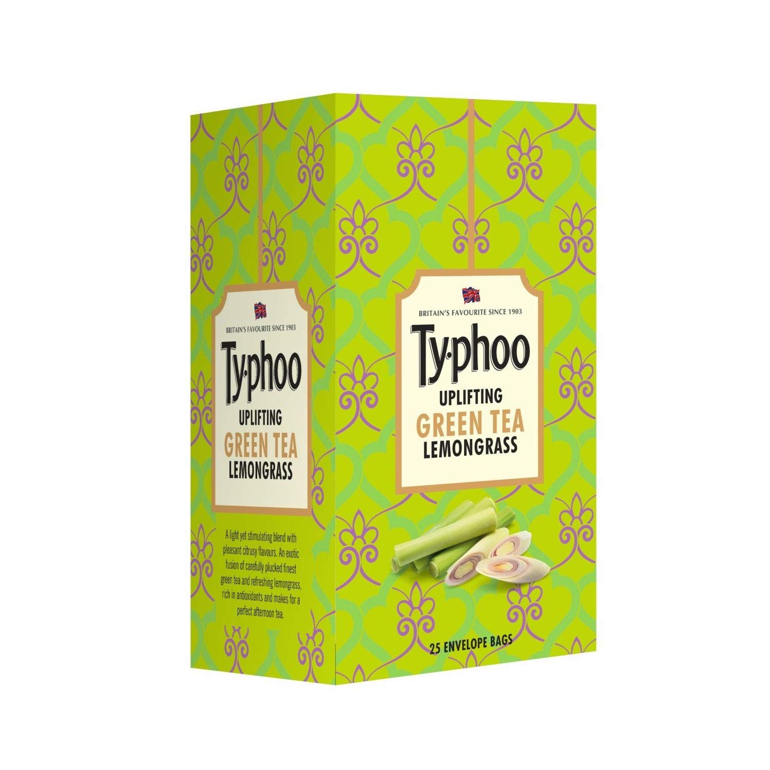 Ty-Phoo Ty, Phoo Uplifting Lemon Grass Green Tea Bags (25 Tea Bags)