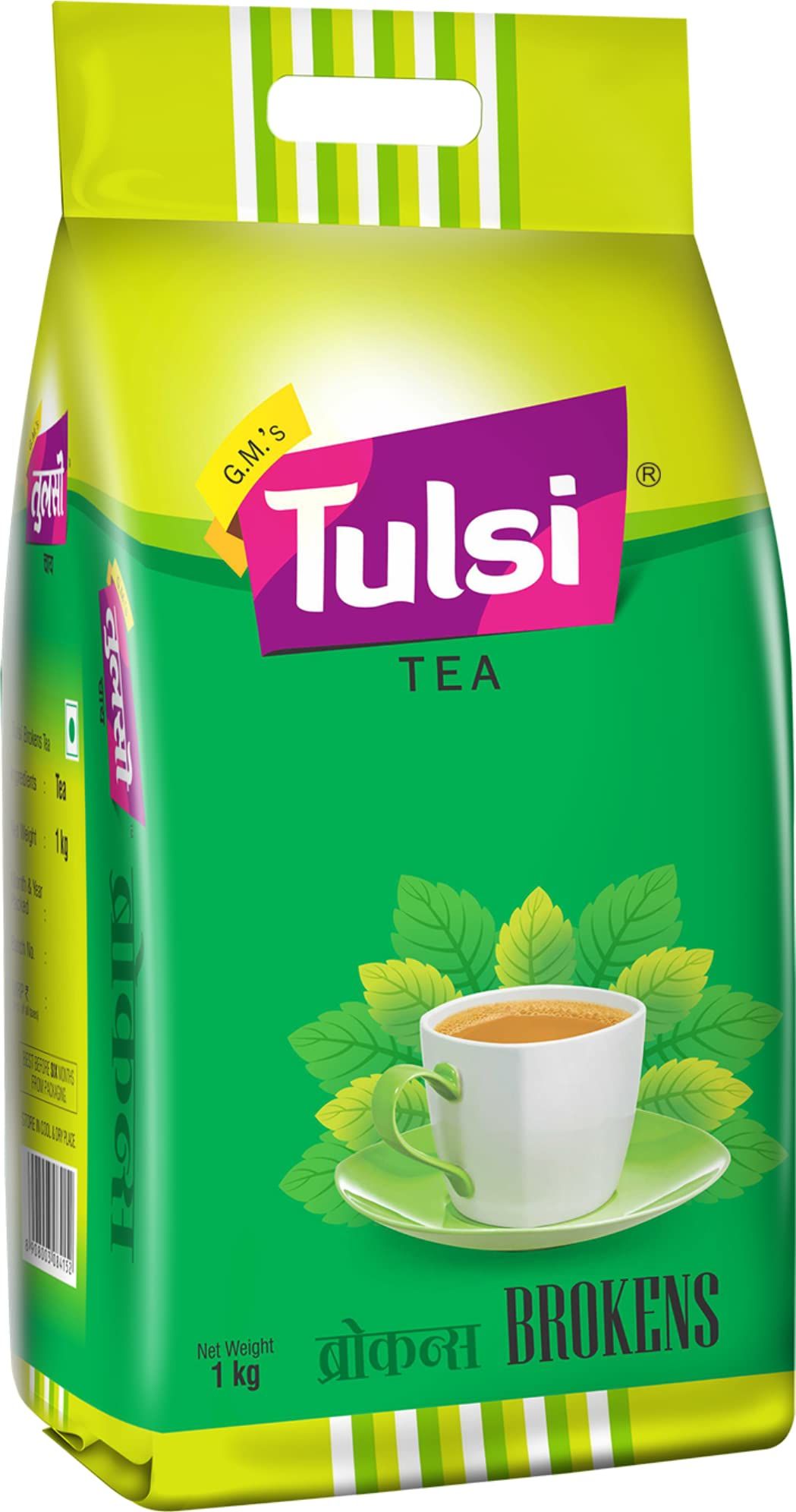 Tulsi Tea Brokens, Ctc, Dana Tea, 1 Kg, Kadak Chai Patti, Gujarat Ke Chai, Strong And Aromatic Blend For Gujarati Chai Lovers