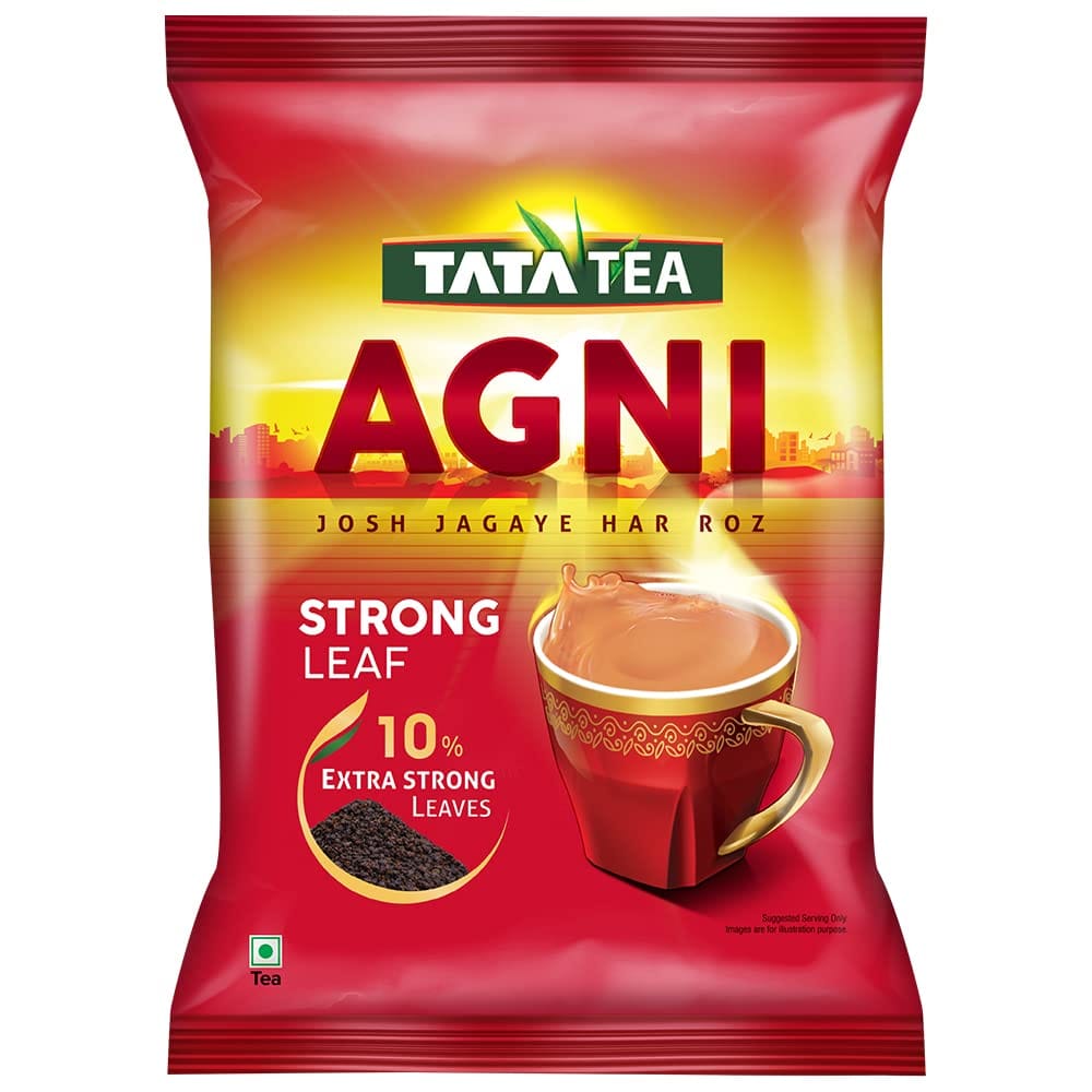 Tata Tea Agni, Strong Chai With 10% Extra Strong Leaves, Black Tea, 1 Kg