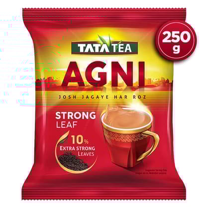 Tata Tea Agni, Strong Chai With 10% Extra Strong Leaves, Black Tea, 250G