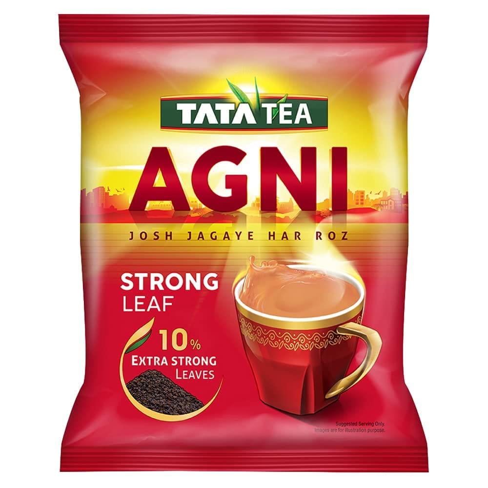 Tata Tea Agni, Strong Chai With 10% Extra Strong Leaves, Black Tea, 500G