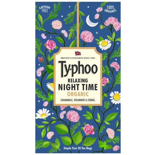 Typhoo Relaxing Organic Night Time Tea, 26 G (20 Bags X 1.3 G Each)