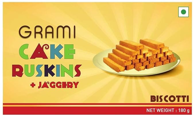 Grami Superfoods Cake Rusk Biscotti 180 Gm