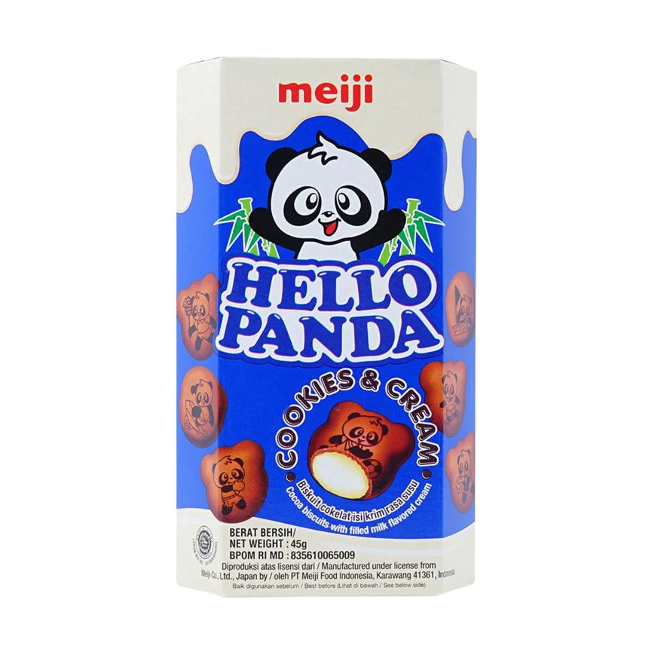 Meiji Hello Panda Biscuits with Cookies and Cream Filling, 42 gm
