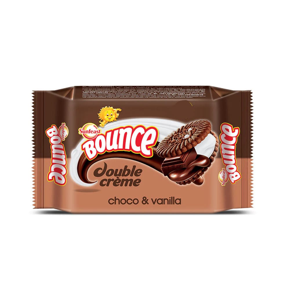 Sunfeast Bounce Double Crème Choco & Vanilla Cream Biscuits, 33 gm