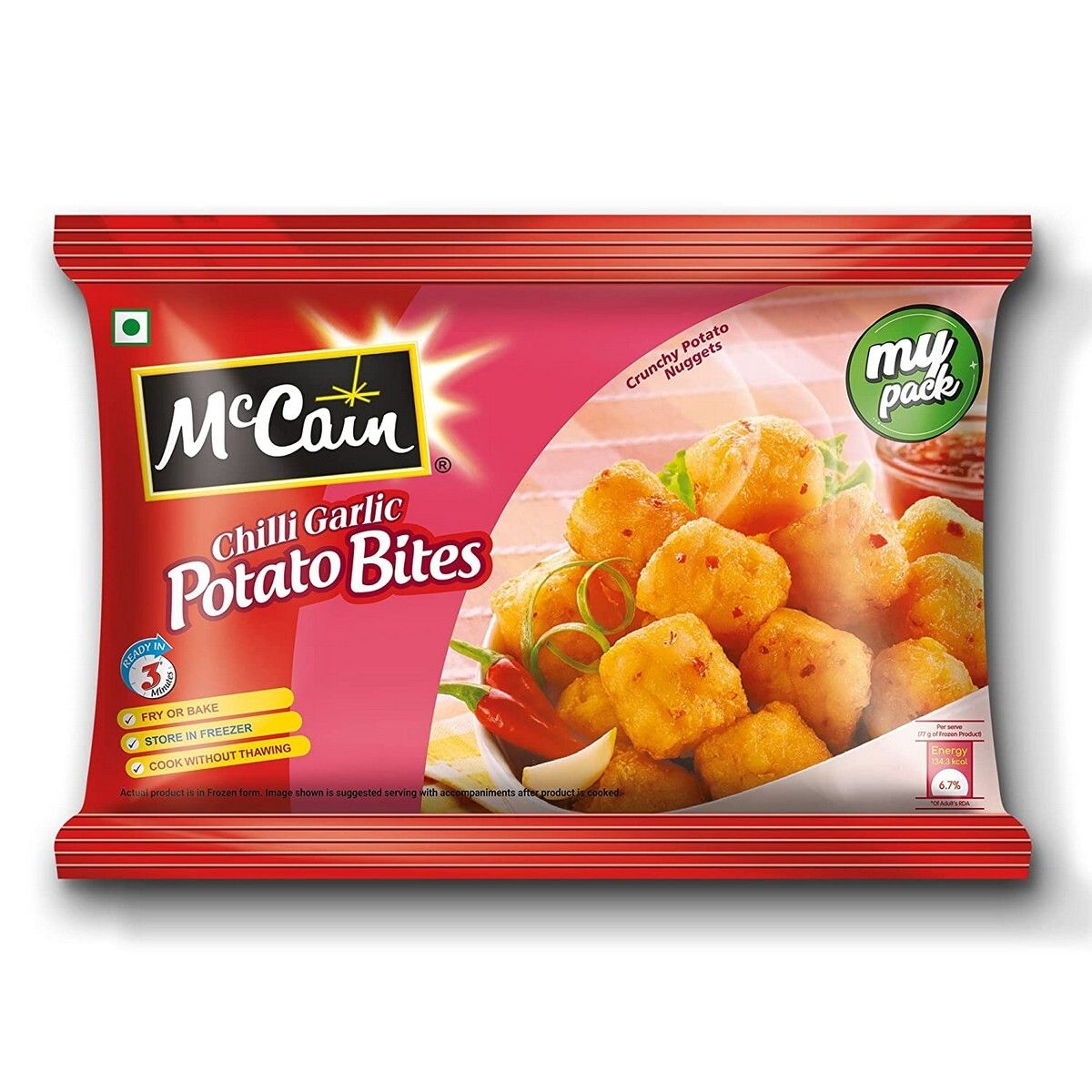 McCain Chilli Garlic Potato Bites, 200 gm