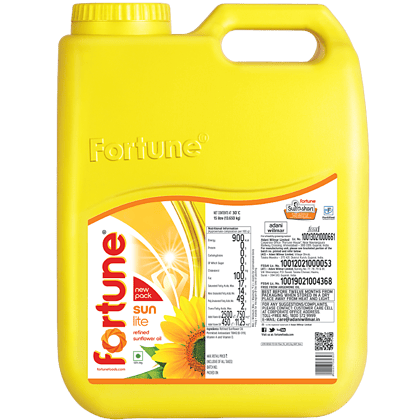 Fortune Sunlite Sunflower Refined Oil, 15 L Jar