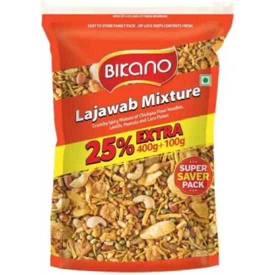 Bikano Lajawab Mixture 25% Extra, 500 gm