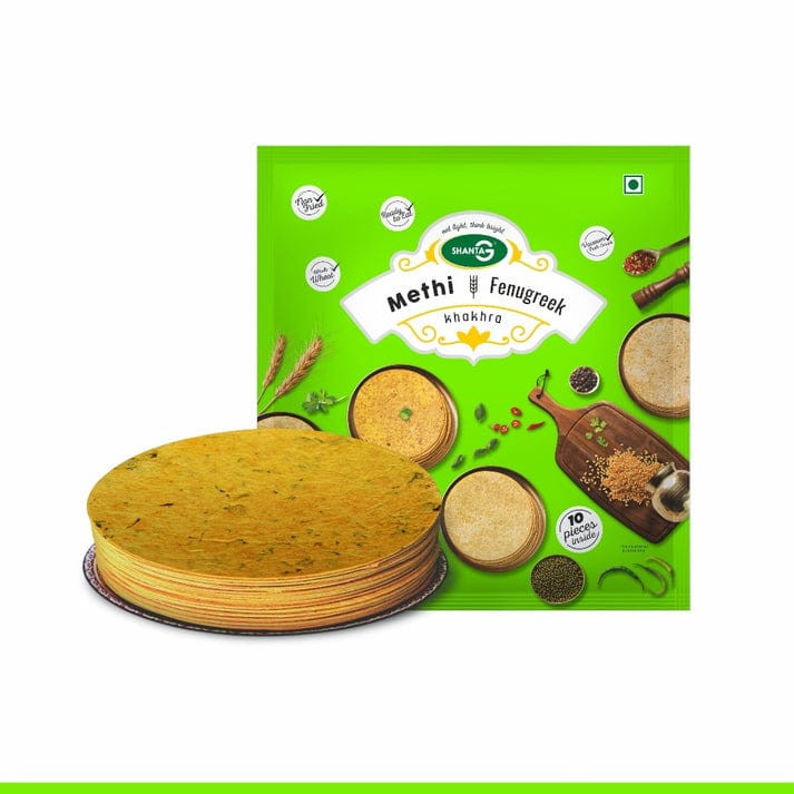 Shanta G Round Methi Khakhra, 200 gm