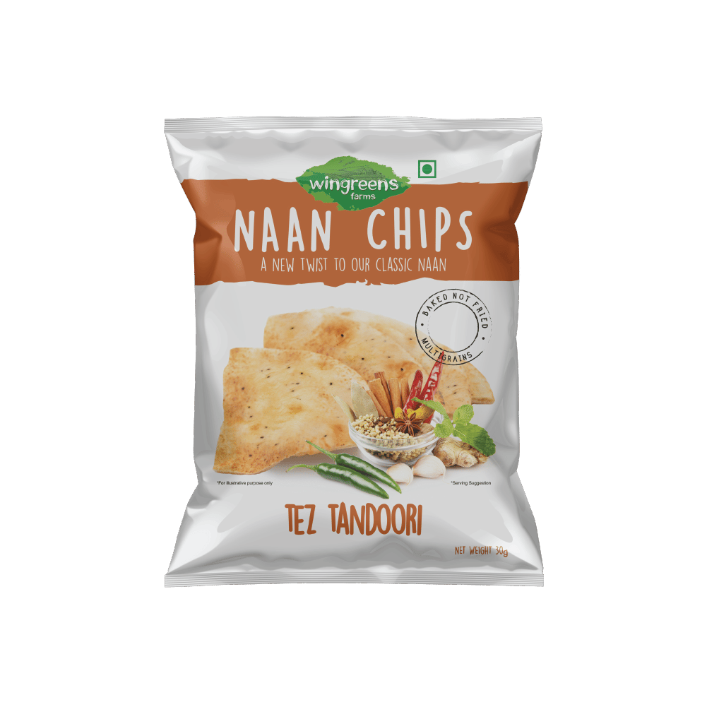Wingreens Farms Tez Tandoori Naan Chips, 30 gm