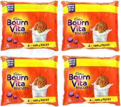 Cadbury Bournvita Biscuit, 400 Gm (Pack Of 4) Cookies (4 X 400 G)