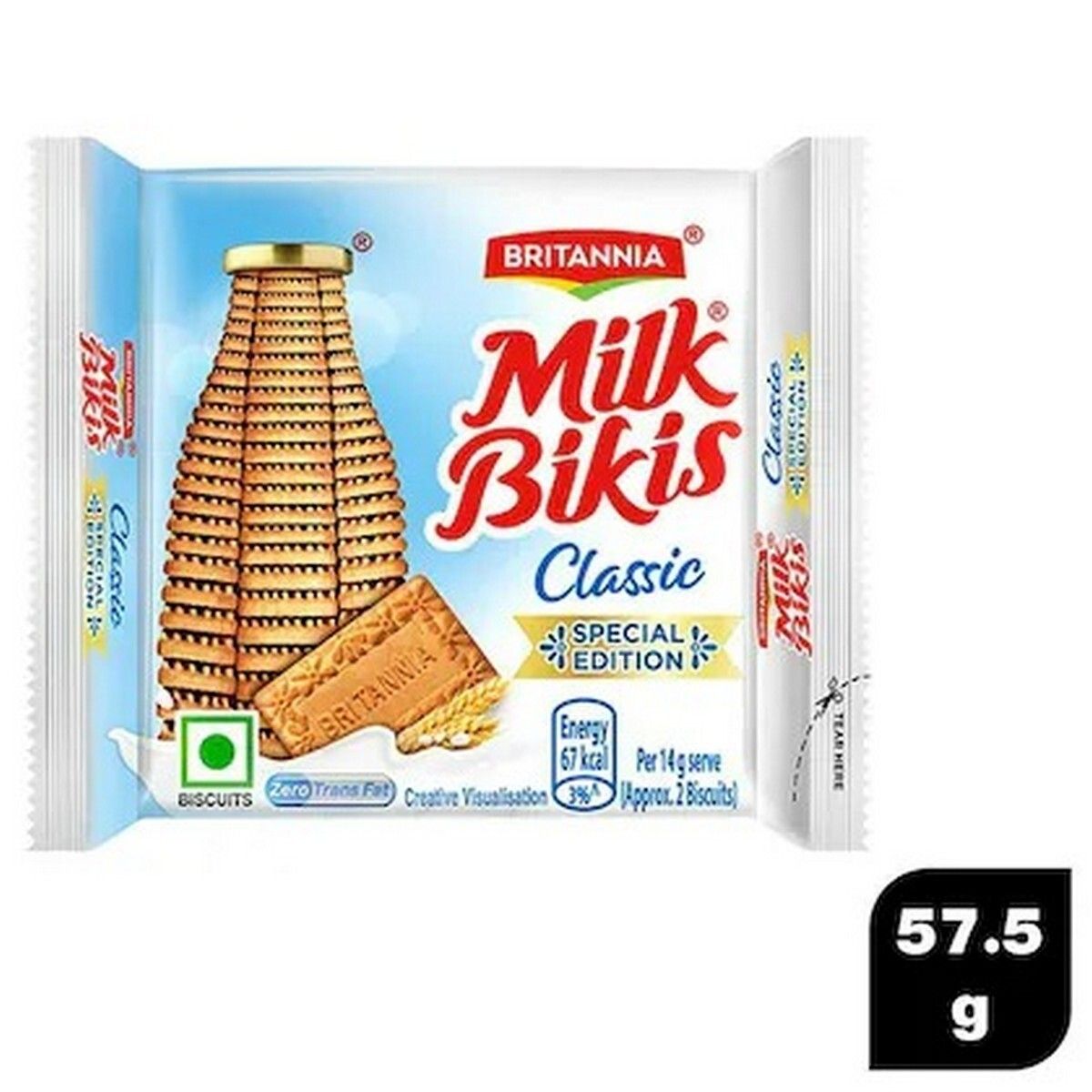 Britannia Milk Bikis Classic, 57 gm