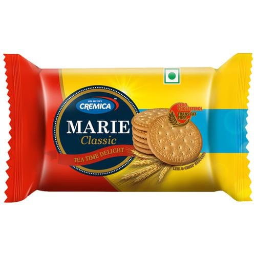 Cremica Marie Classic Tea Time Delight Biscuits - Lite & Crispy & No Preservatives, 78 gm