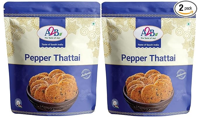 A2B Snacks - Pepper Thattai, 200G