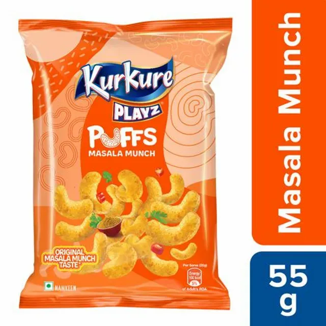 Kurkure Playz Puffs Masala Munch, 55 gm