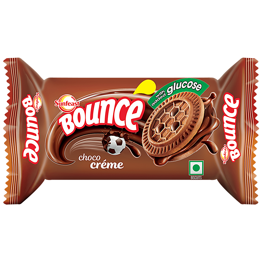 Sunfeast Bounce Biscuits-Choco Creme Cookies, 39 G Pouch