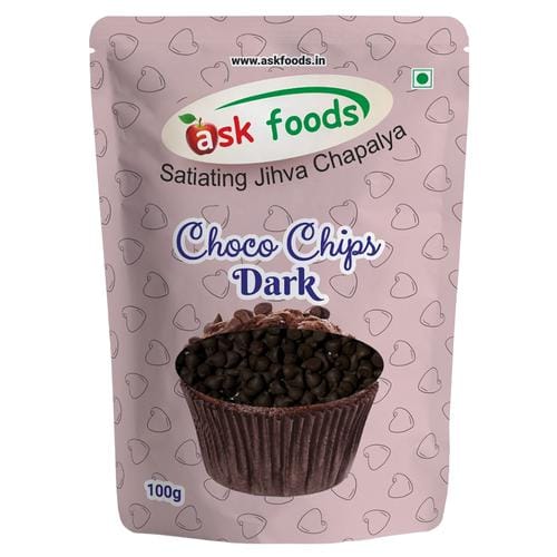 Ask Foods Choco Chips - Dark, 100 G