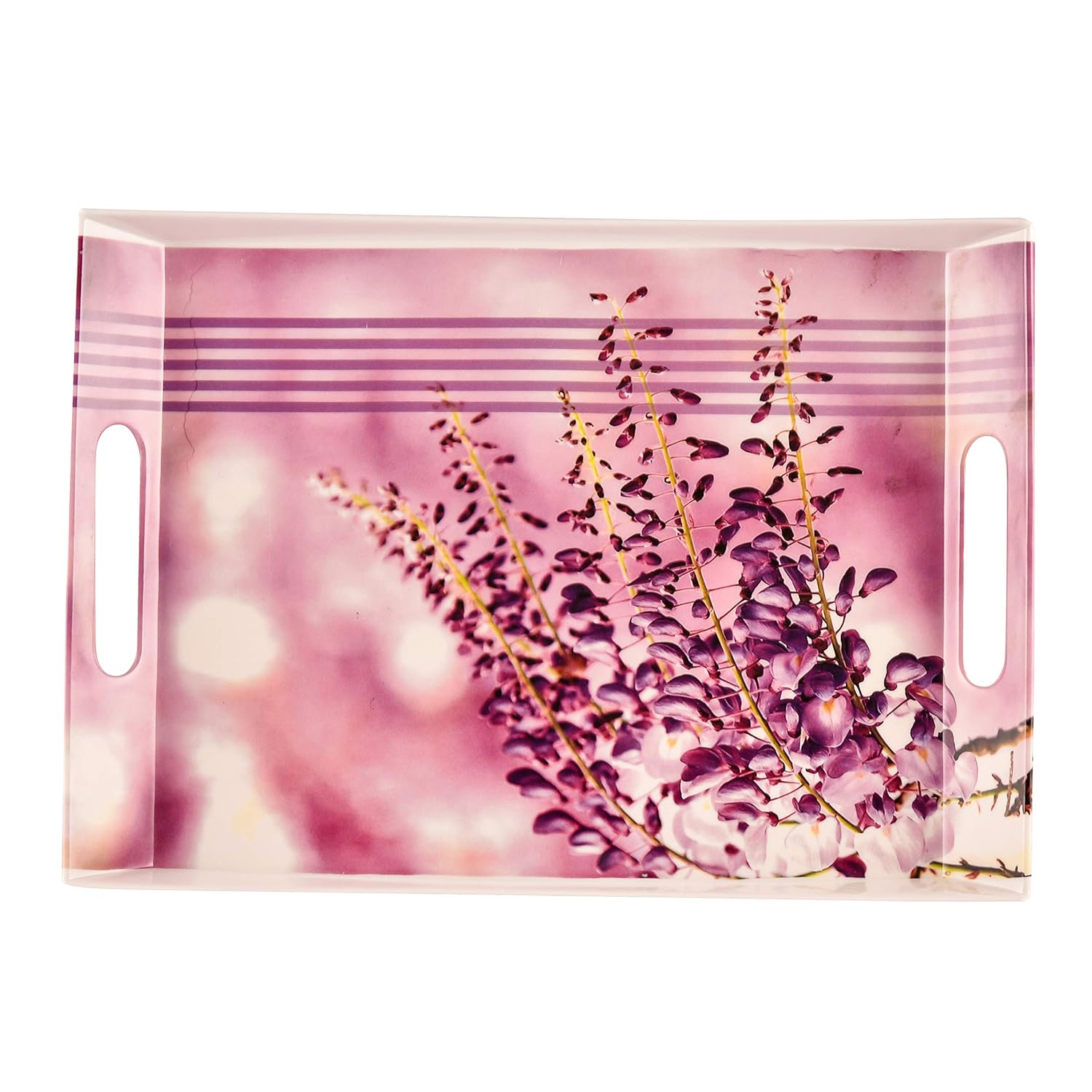 Upc Premium Melamine Break Resistant Serving Tray Set Shape-Ocean Modern Designs(Set Of 3 - S, M, L)