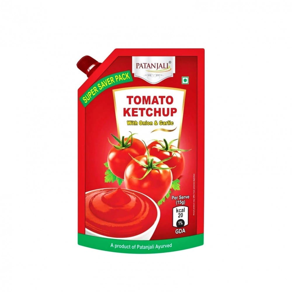 Patanjali Tomato Ketchup with Onion Garlic, 450 gm