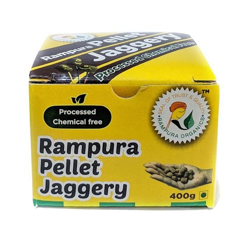Rampura Jaggery/Bella - Pellet, 400 G Jar