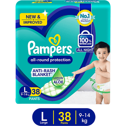 Pampers Diaper Pants, Large, 38 Pcs