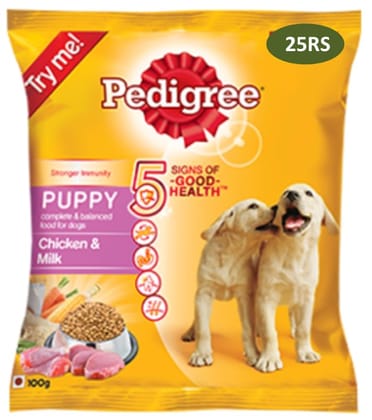Pedigree Puppy Chicken & Milk Dog Foods 100G
