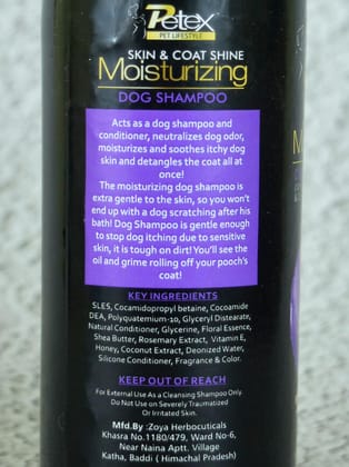 Petex Moisturizing Dog Shampoo, 500 ml