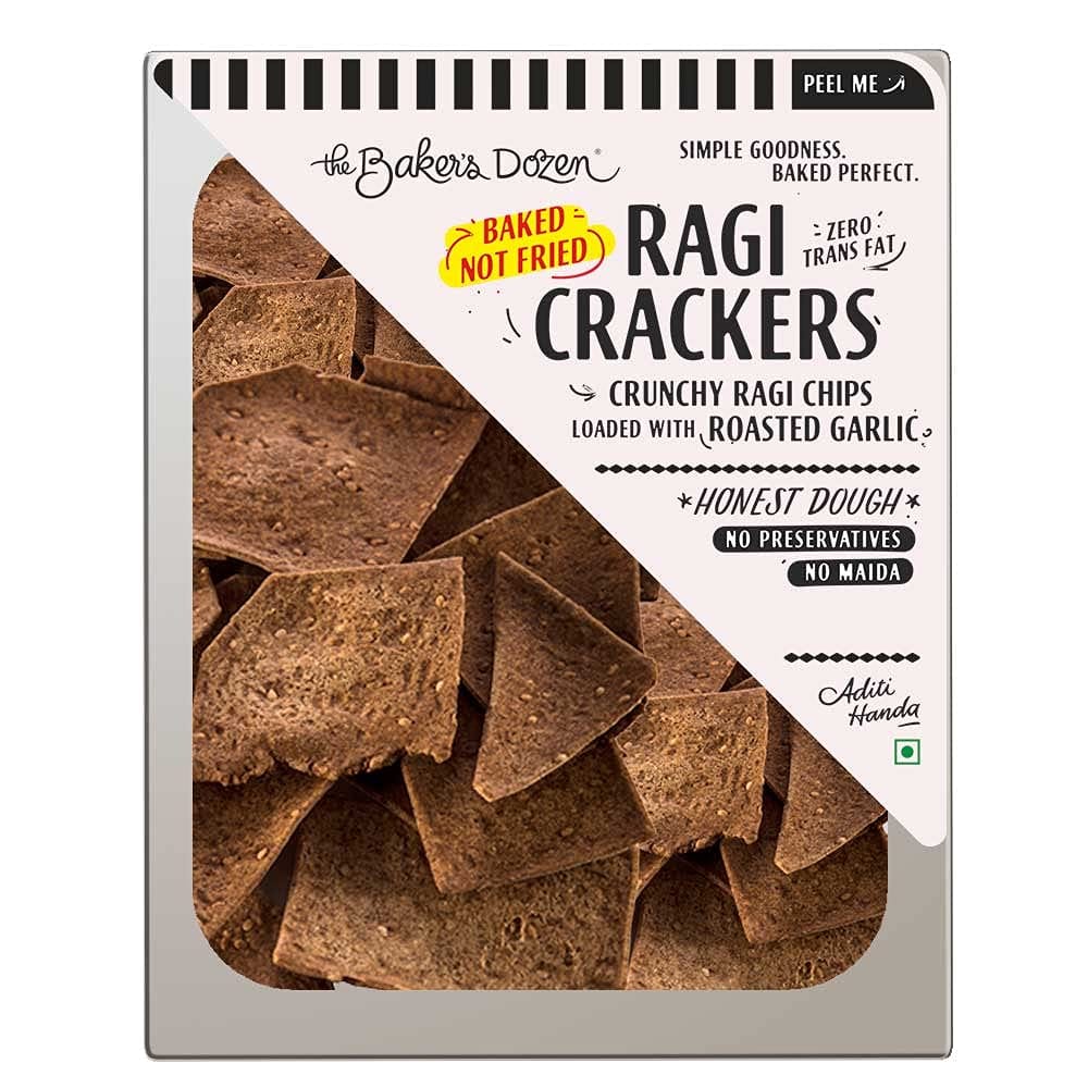 The Baker's Dozen Ragi Crackers Bag, 100 G