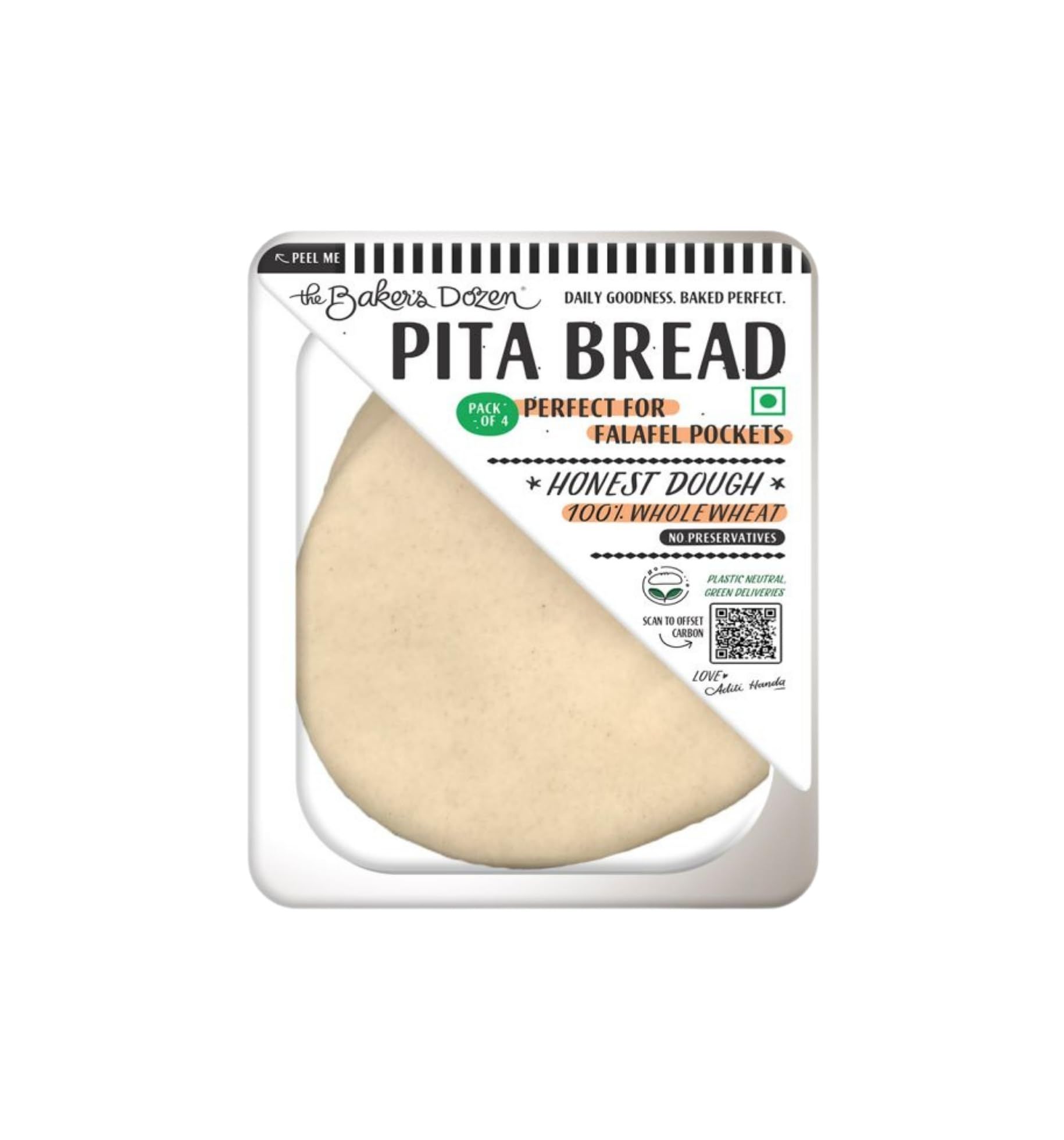 The Baker's Dozen Pita Bread, 100 G, Pack Of 1