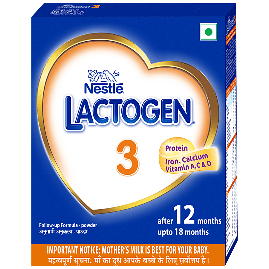 Nestle Lactogen Follow, Up Formula Powder, Stage 3, After 12 Months, 400 G Bag, In, Box