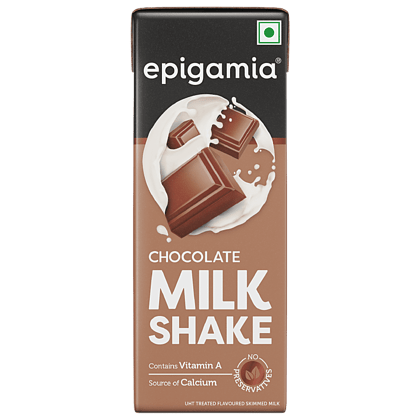 Epigamia Origins Chocolate Milkshake - Contains Vitamin A, 180 ml