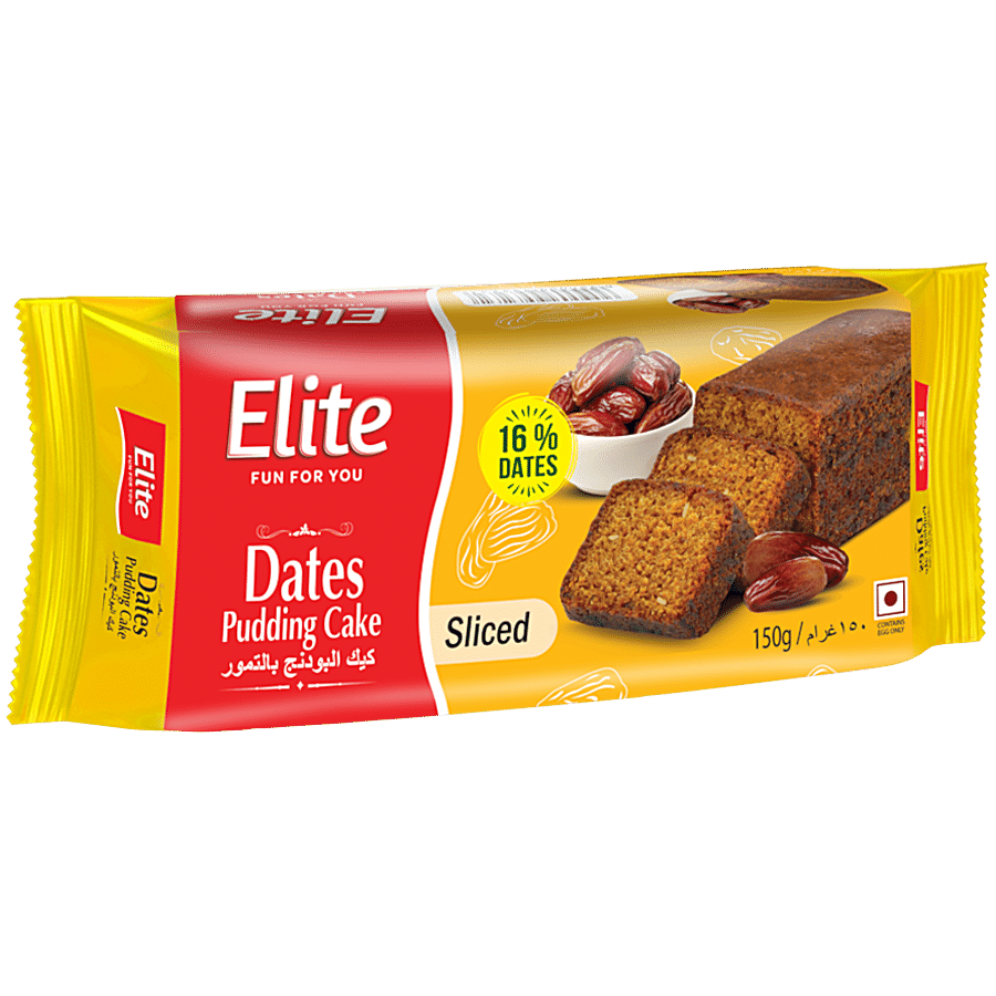 Elite Dates Pudding Cake, Sliced, 150 G