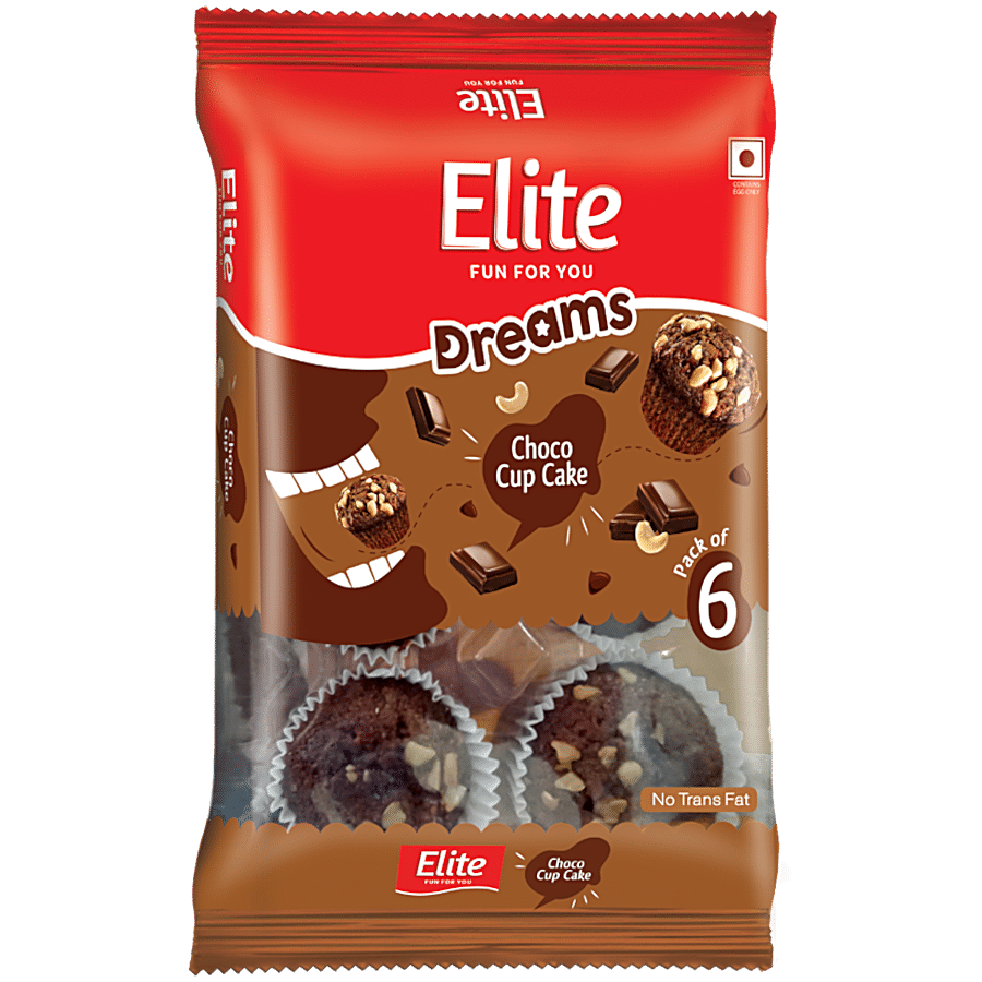 Elite Dreams Cup Cake, Chocolate, 140 G (Pack Of 6)