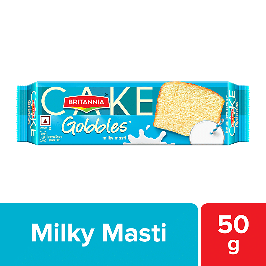 Britannia Gobbles Cake, Milky Masti, 50 G