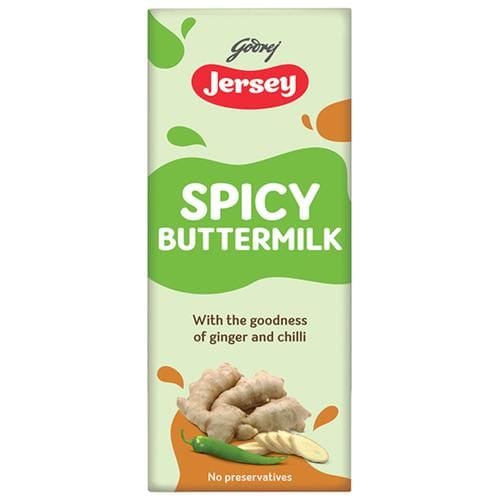 Godrej Jersey Butter Milk, Uht, Spicy, 180 Ml