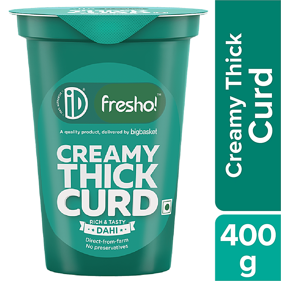Id Fresho Creamy Thick Curd, 400 G Cup