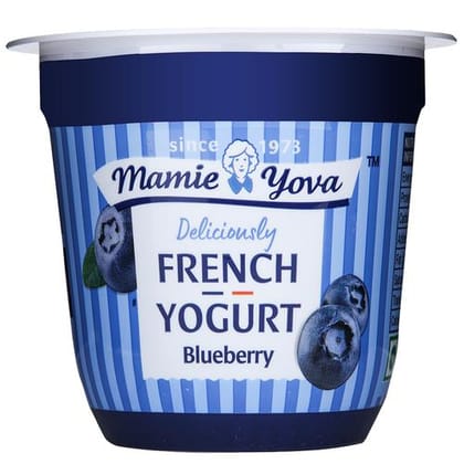 Mamie Yova French Yogurt, Blueberry, 90 G Cup
