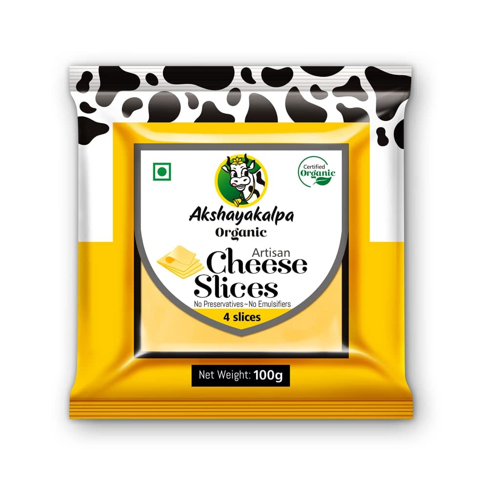 Akshayakalpa Organic Artisanal Cheese Slices, 100G