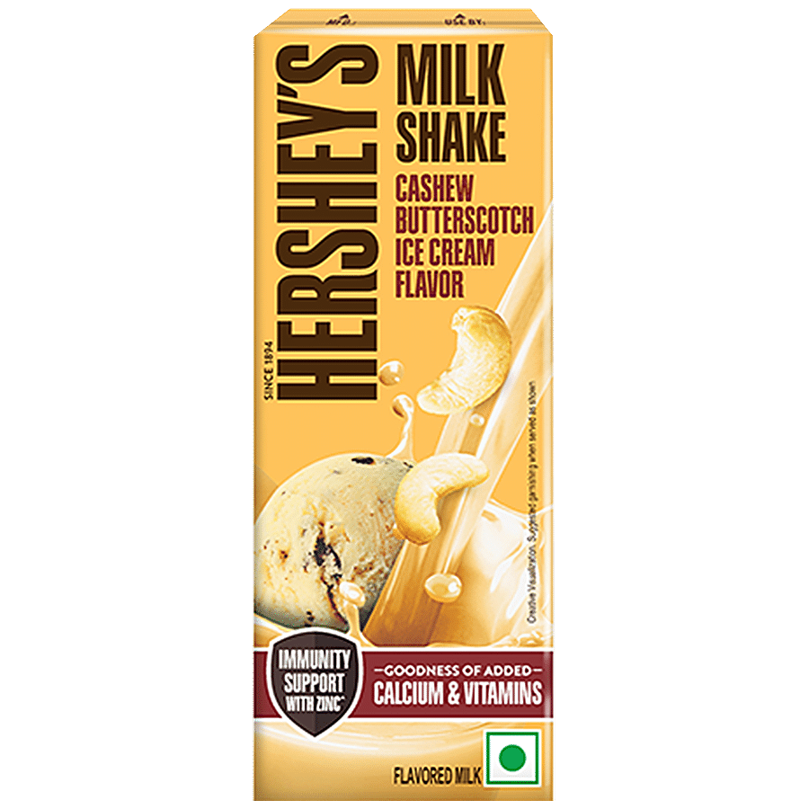 Hersheys Milkshake - Cashew Butterscotch Ice Cream Flavor, 180 ml